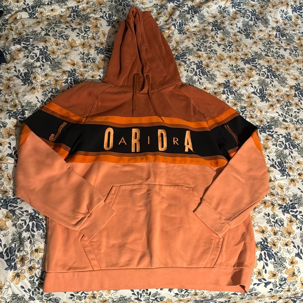 Men’s Nike Air Jordan Orange Colorblock Sweatshirt
